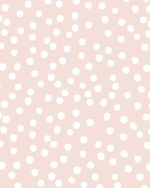 Pink and White Dotted Dollhouse Wallpaper