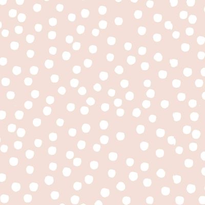 Dollhouse_Pink and white dots background
