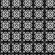 Dollhouse Self-adhesive Black Moroccan tiles wallpaper