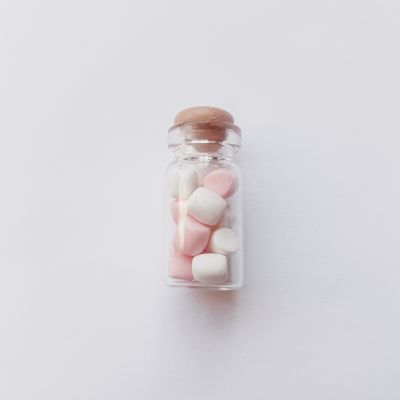 Mini Polymer Marshmallows in a Jar