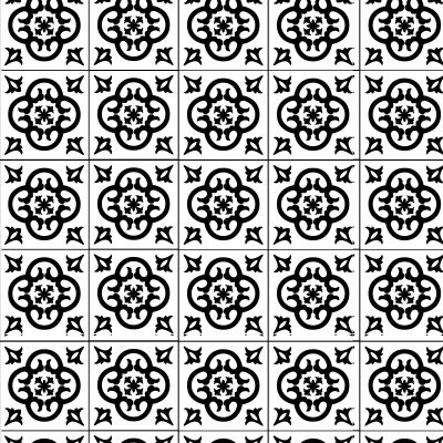 Dollhouse_White Moroccan tiles background