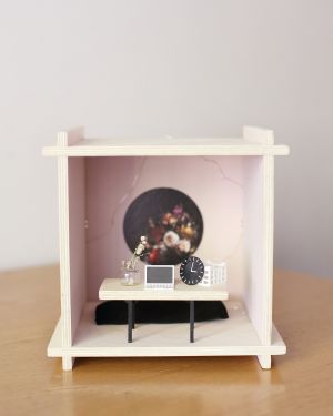 Miniature Tiny Dollhouse Stable Table