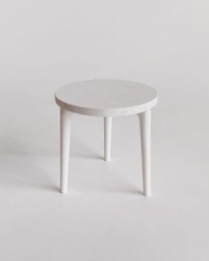 Small White Minimalist Coffee / Side Table
