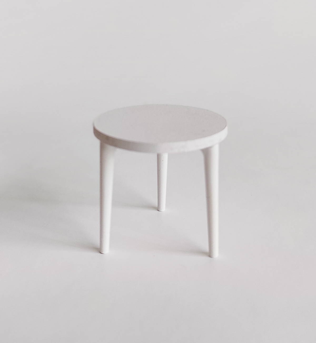 Small White Minimalist Coffee Side Table The Tiny Dollhouse