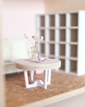 Industrial style Tiny Dollhouse Minimalist coffee table