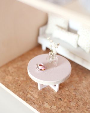Industrial style Tiny Dollhouse Minimalist coffee table