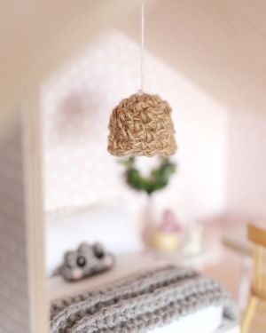 Miniature dollhouse Boho Basket Pendant