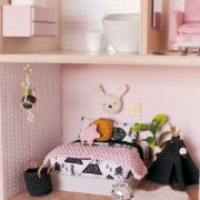 Bedroom kit 5 (Bed, Whimsy Bedding, throw, pouffe, Macrame planter and crochet basket)