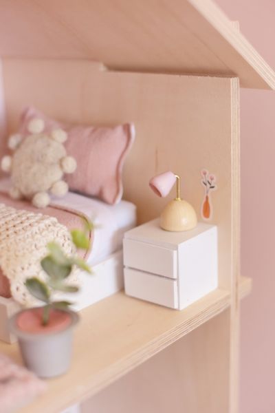 Small White Scandinavian style bedside cube