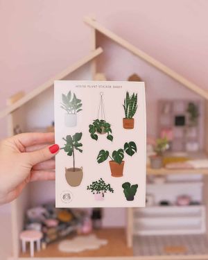 The Tiny Dollhouse SA House Plants Sticker Sheet A5