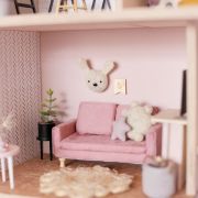 Limited Edition Pink Dollhouse upholstered sofa