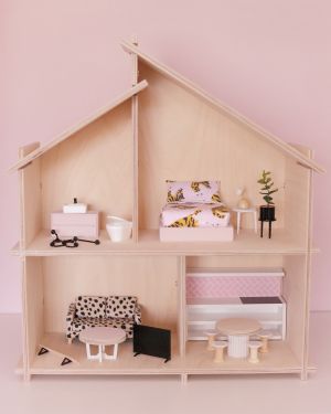The Starter Wooden flat-pack Dollhouse (EXCL KITCHEN UNIT)