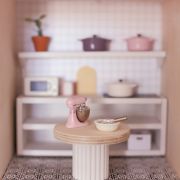 Scale 1:12 Miniature Modern Dollhouse table by The Tiny Dollhouse SA