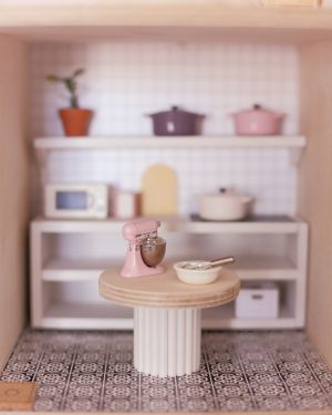 The Scalloped Modern Miniature Dollhouse table