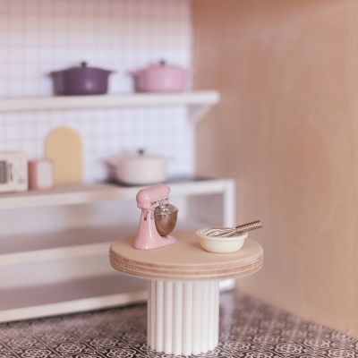 Scale 1:12 Miniature Modern Dollhouse table by The Tiny Dollhouse SA