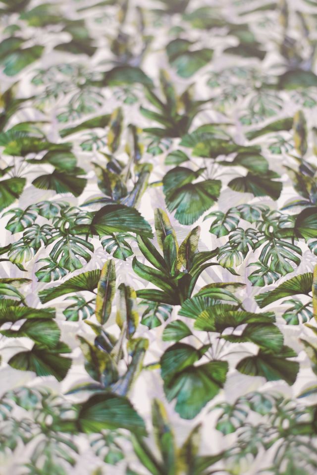 Quality vinyl sticker wallpaper in a Modern boho tropical leaves wallpaper design, the perfect accent wallpaper in a dollhouse bedroom, living room or dining room. If you are looking for a touch of modern scandi this wallpaper is for you! Please ensure that you purchase the right size sheet for your project. You will need the 270mm x 210mm sheet for the 2 small rooms in our standard dollhouse (kitchen floor / 1 kitchen wall / bathroom floor)  in the Standard Dollhouse. Or one of the bigger sizes for a bigger renovation. Each 'tile with grout' on this print is 10mm x 20mm. Simply stick the vinyl onto a clean, smooth surface in your dollhouse, a painted surface is preferred. Even though this vinyl is removeable it is not reusable without applying some glue to the back.