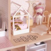 Scale 1:12 miniature dollhouse house bed with bedding by The Tiny Dollhouse SA