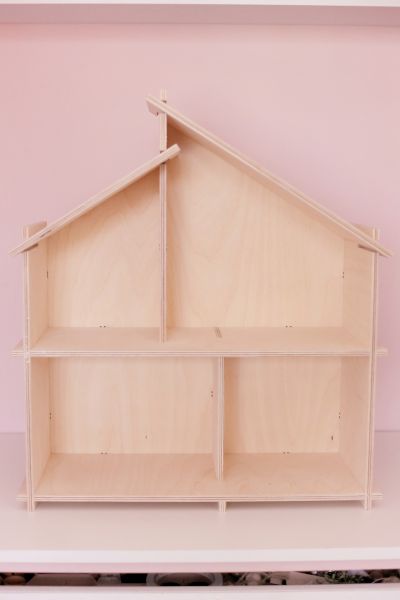 4 room Flat-pack Wooden Dollhouse