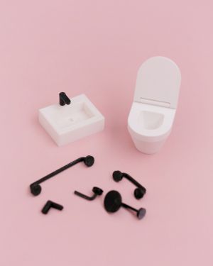 Miniature 3D print DIY Bathroom set (multiple colours)