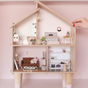 The 4 room Flat-pack Wooden Dollhouse