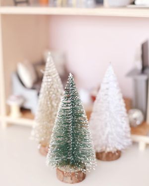 Miniature dollhouse Christmas Trees