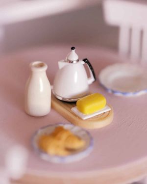 Limited edition miniature butter on a butter dish