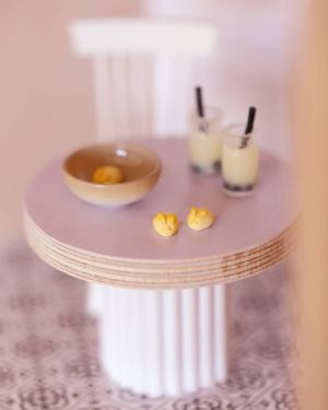 Dollhouse miniature Set of 2 bubble teas