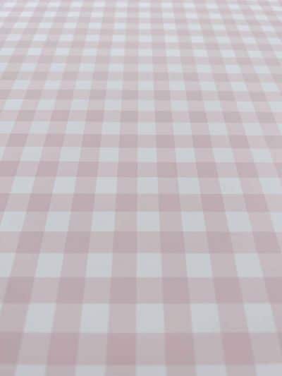 Pink gingham dollhouse wallpaper by The Tiny Dollhouse SA