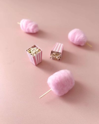 Dollhouse movie night popcorn and candy floss set